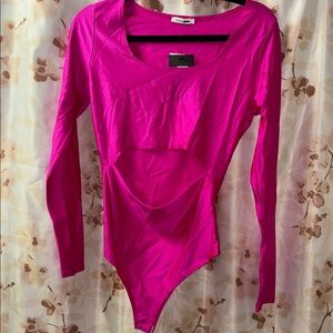 Fashion Nova Hot Pink Bodysuit